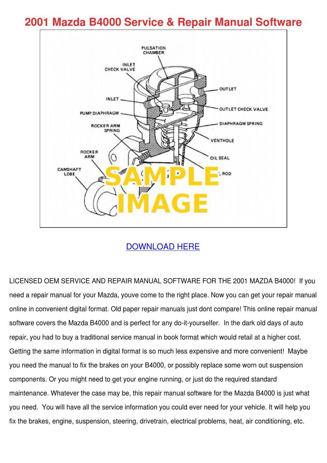 2001 Mazda B4000 Repair Manual Download